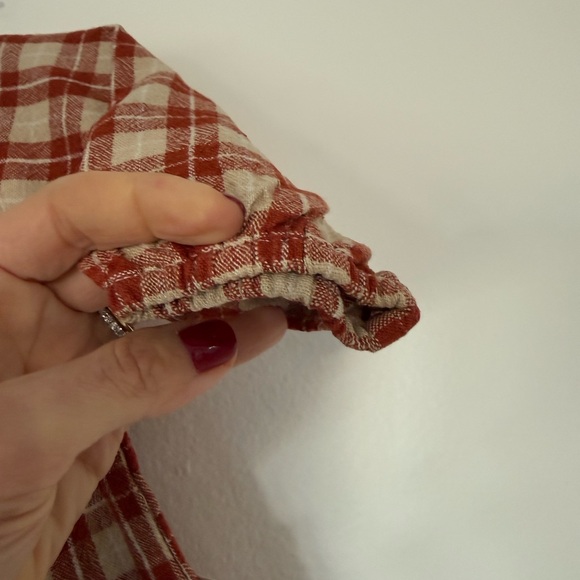 Rylee + Cru Relaxed Woven Jumpsuit Red Plaid - Picture 12 of 15